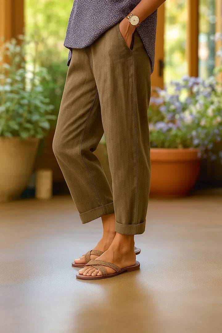 Kirsten - Breezy Faux - Linen Pants
