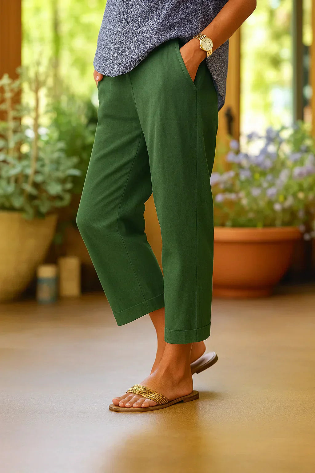 Kirsten - Breezy Faux - Linen Pants