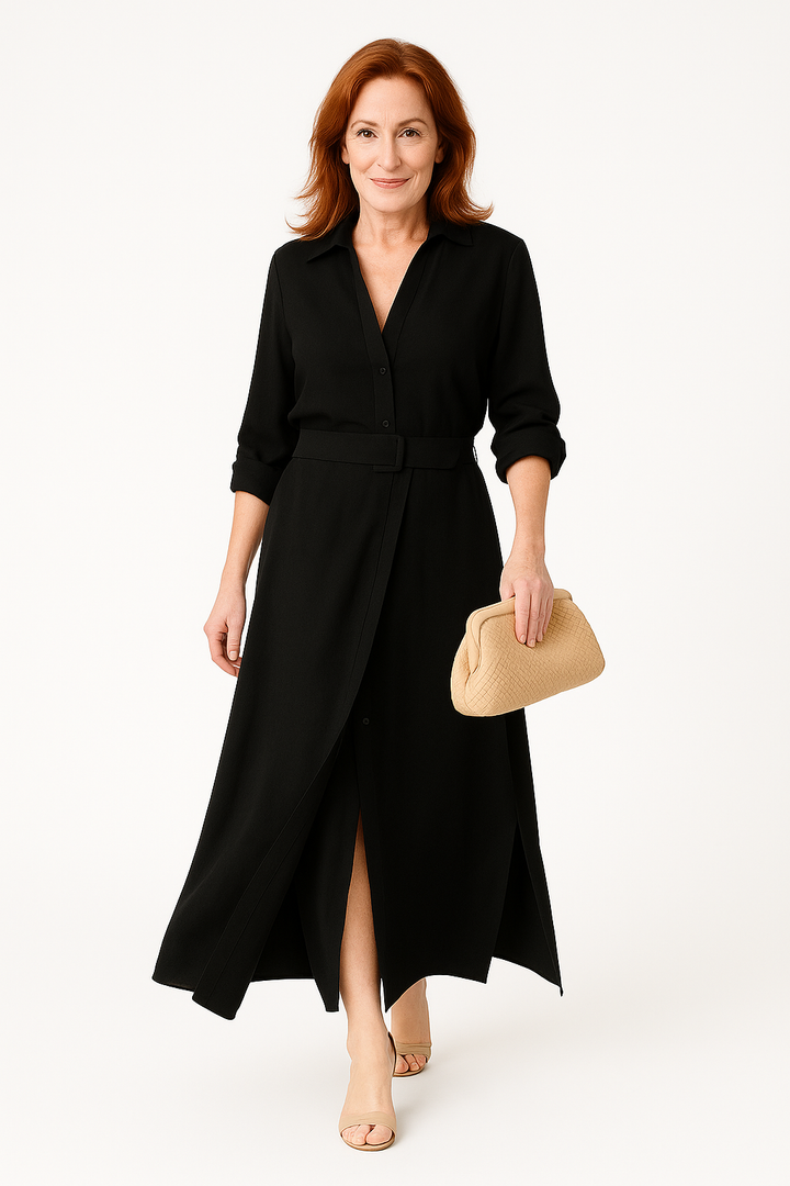 Isabella | Elegant Belted Maxi Dress