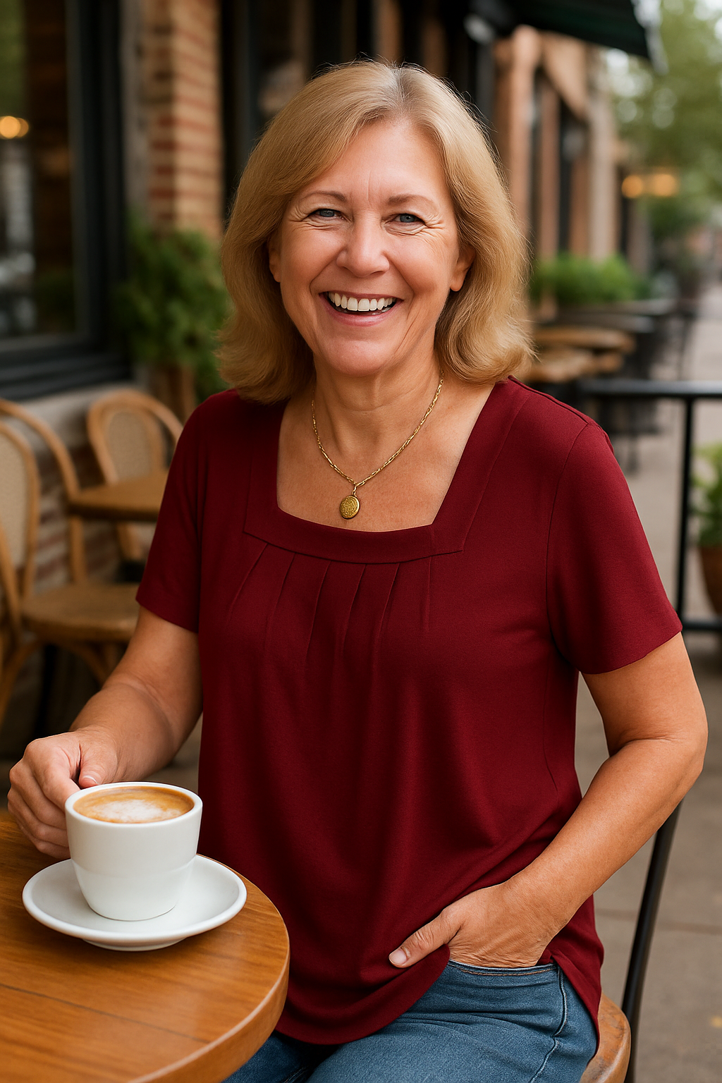 Nora | Pleated Square-Neck Women’s Top