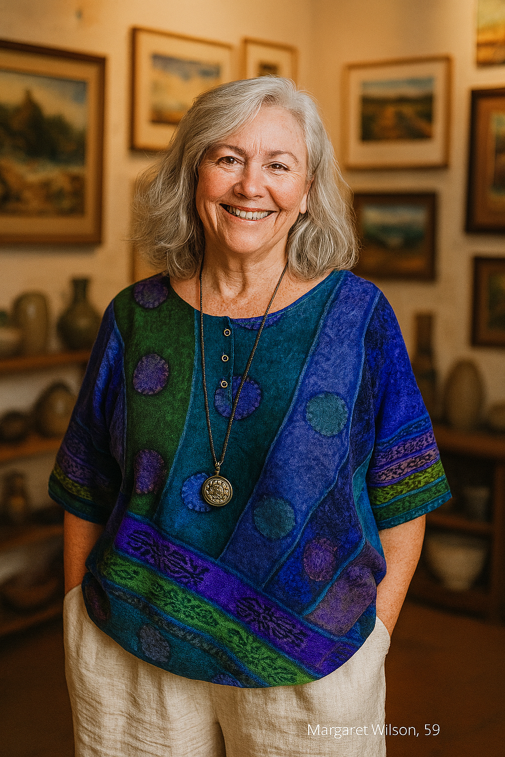 Leona | Artistic Patchwork Tunic Top