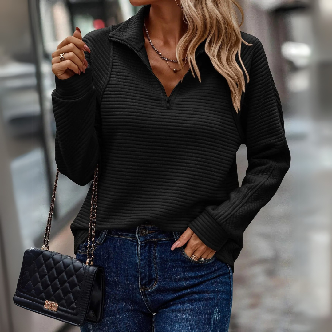 Glenda | Chic Zip-Collar Pullover