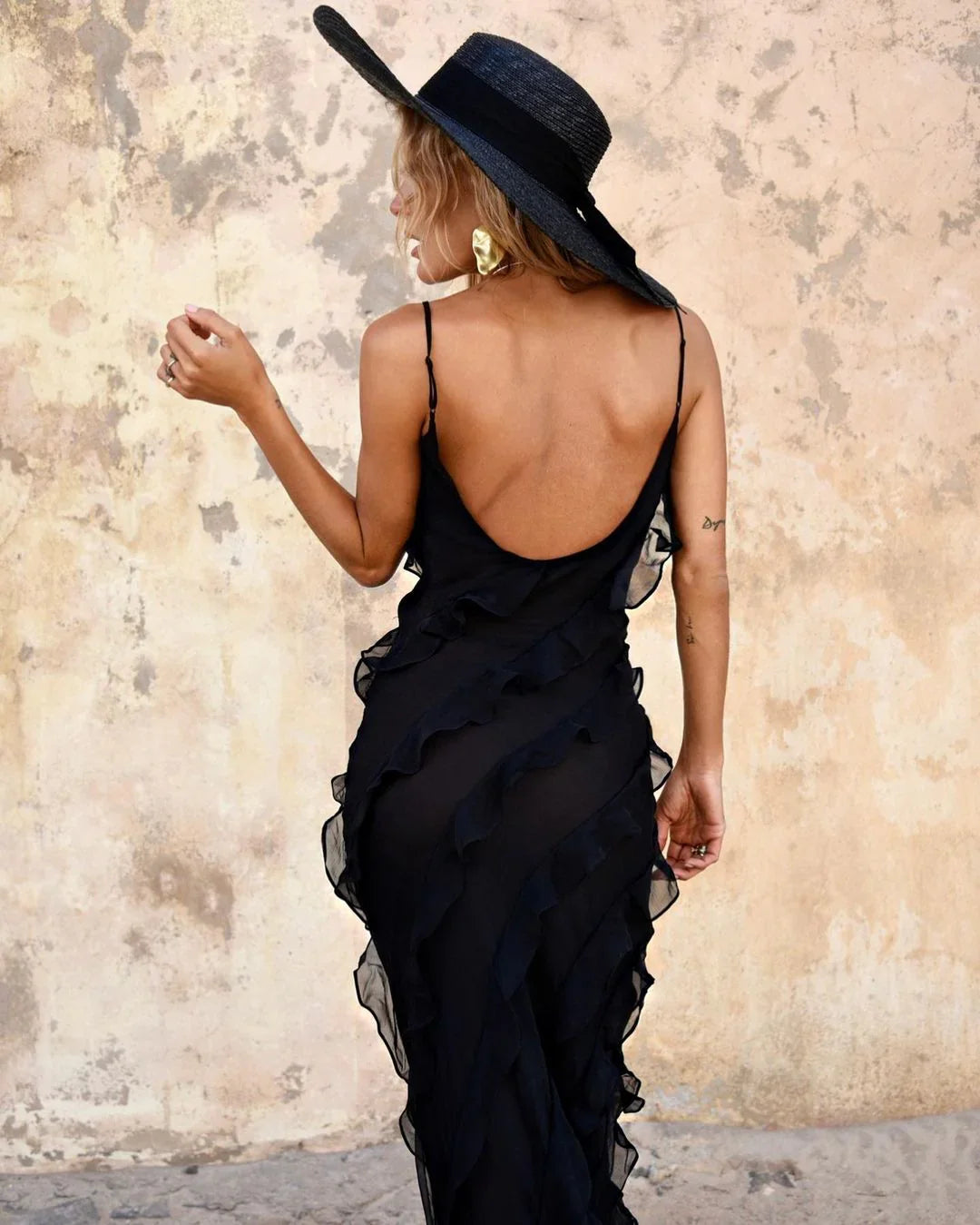 Margaux | Elegant Ruffle Maxi Dress