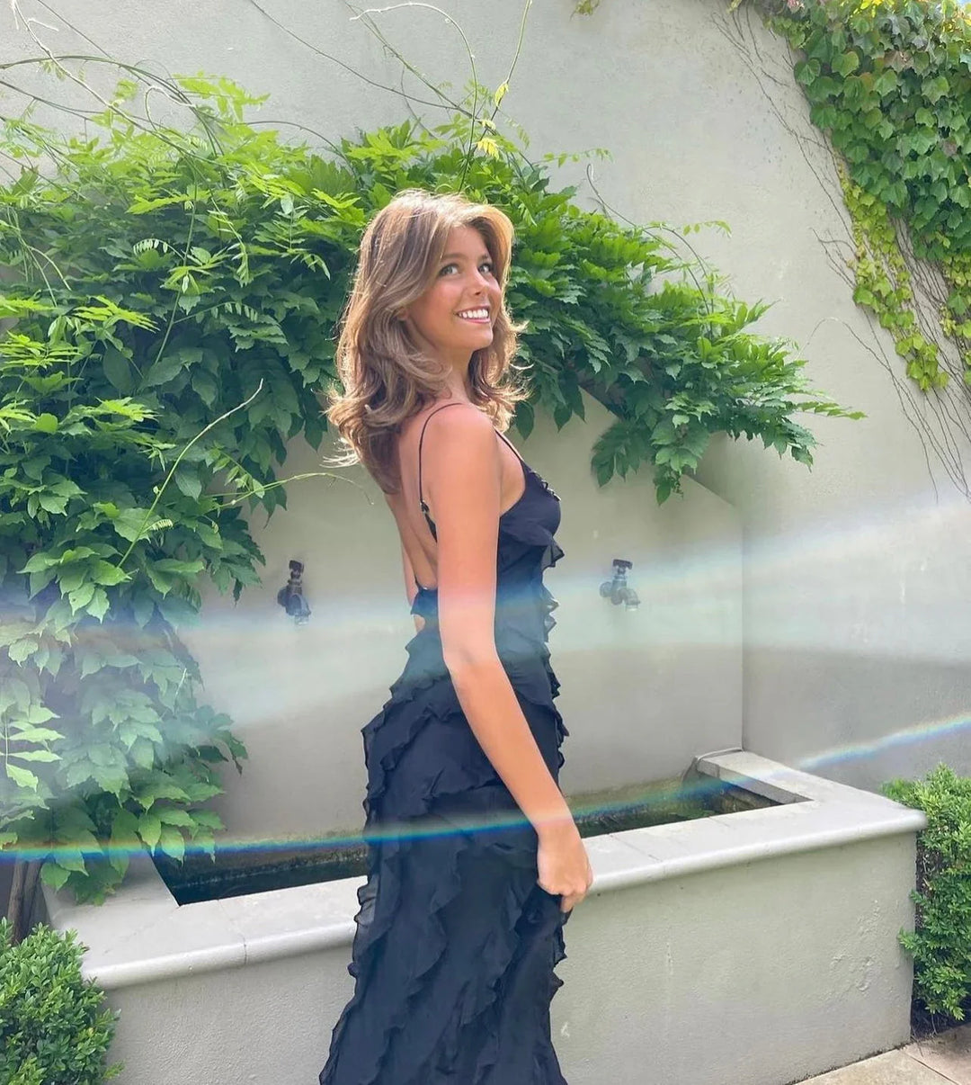 Margaux | Elegant Ruffle Maxi Dress