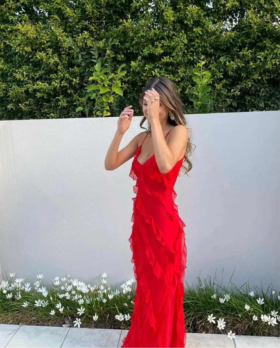 Margaux | Elegant Ruffle Maxi Dress