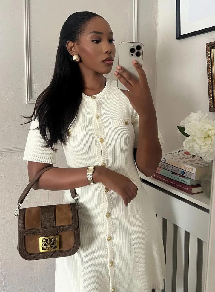 Sasha | Chic Button Front Mini Dress