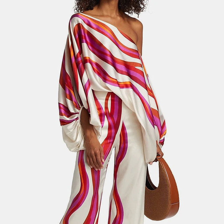 Amara | One-Shoulder Wide-Leg Two-Piece Set