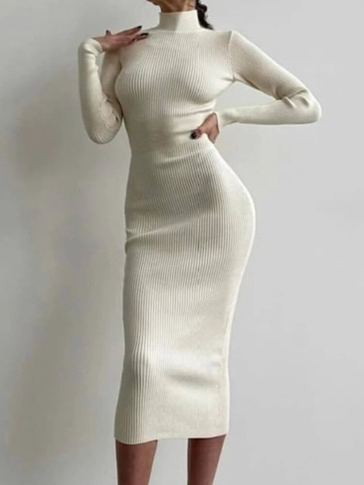 White Elegance Figure-Smoothing Dress