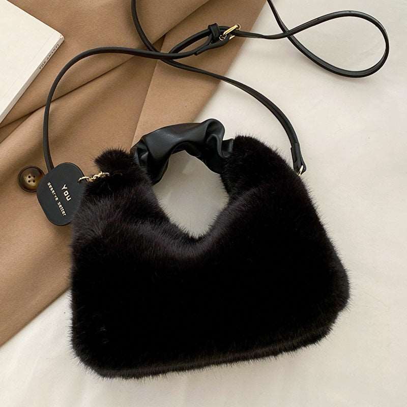 AMS fluffy crossbody bag