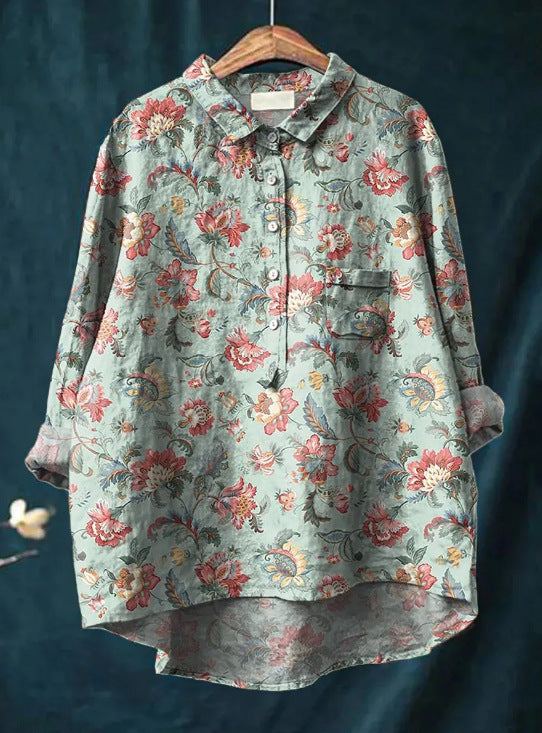Floria | Floral Button-Up Blouse
