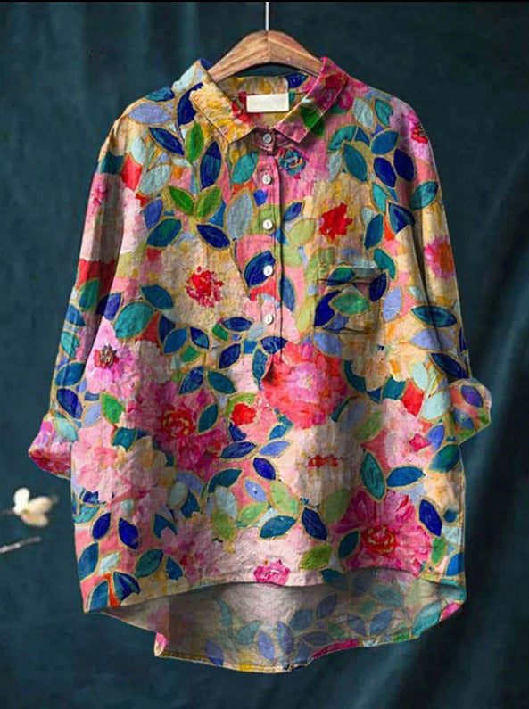 Floria | Floral Button-Up Blouse
