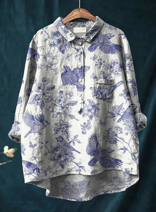 Floria | Floral Button-Up Blouse