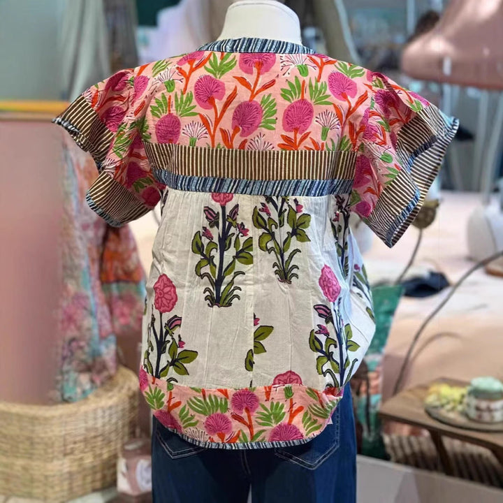 Yara | Elegant Floral Embroidered Blouse