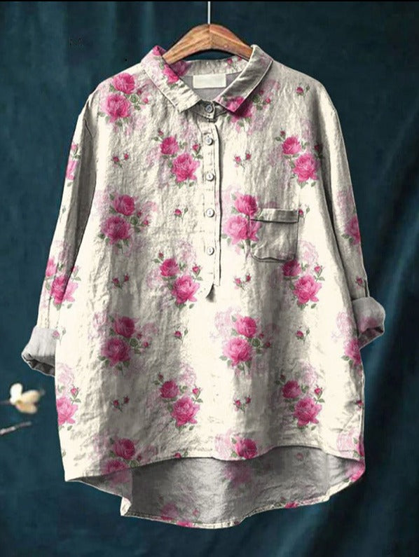 Floria | Floral Button-Up Blouse