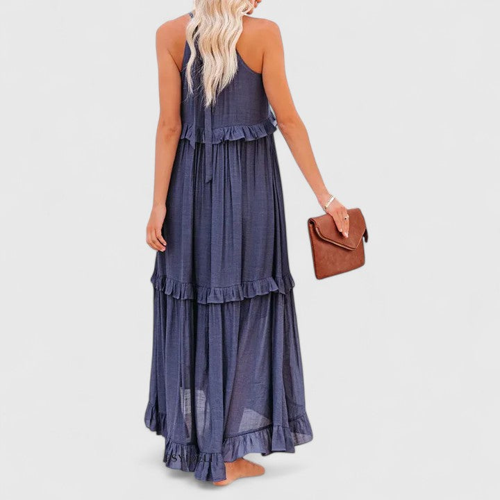 Alina | Flowy Ruffle Maxi Dress