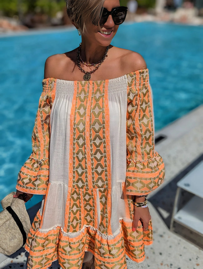 Mae Figure-Flattering Ethnic Mini Dress