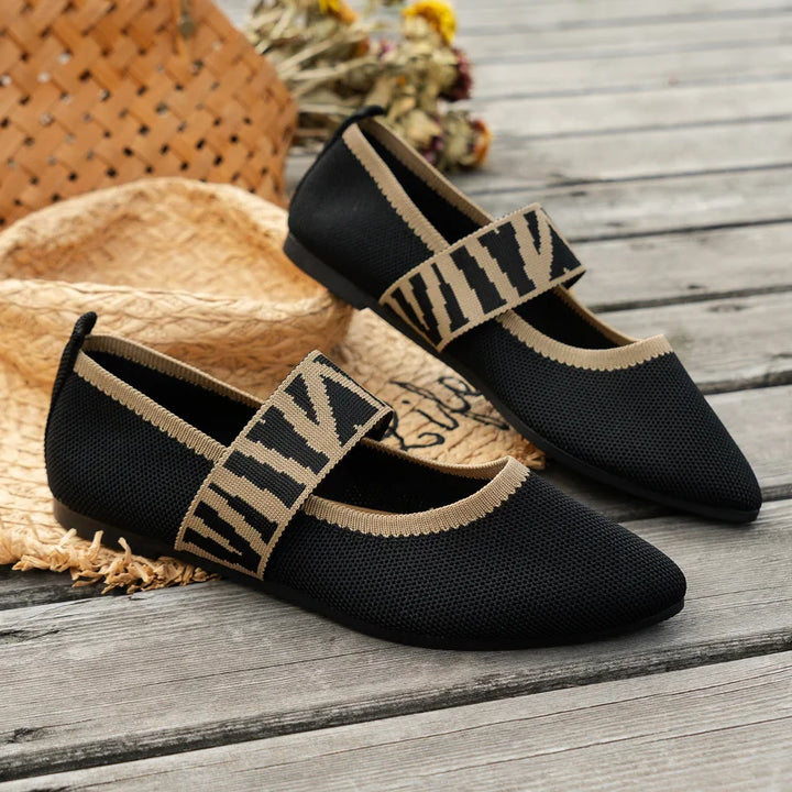 Amara | Check Strap Pointed Toe Flats