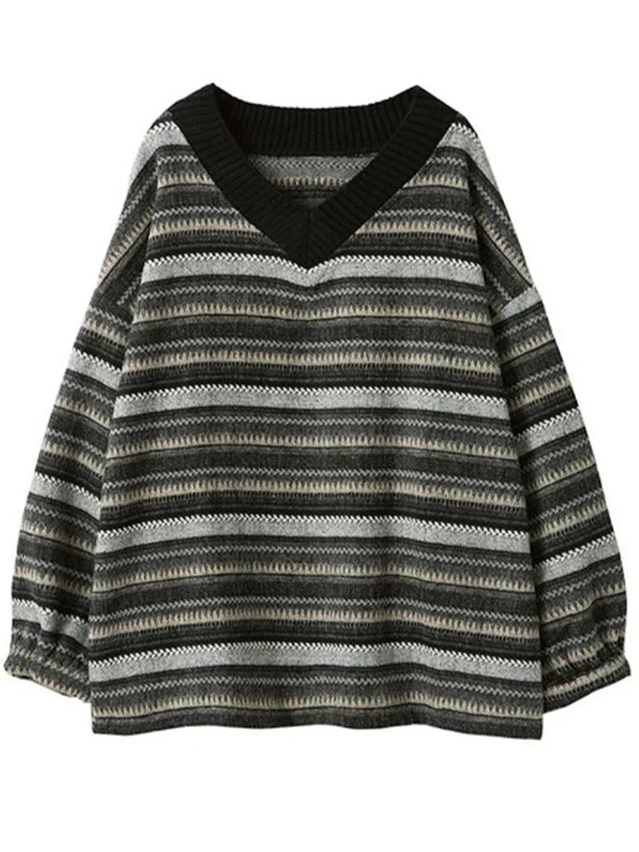 Amaris Vintage Striped Oversize Pullover