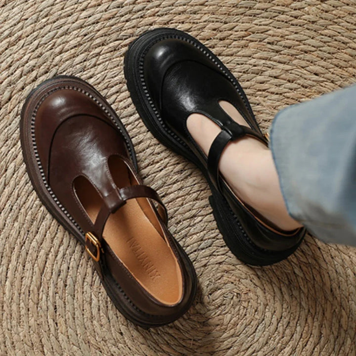Delphine |Leather  Classic Comfort Flats