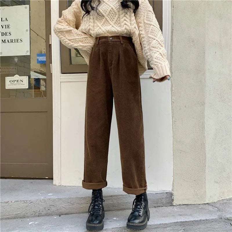 mood - high wasted Retro Corduroy pants