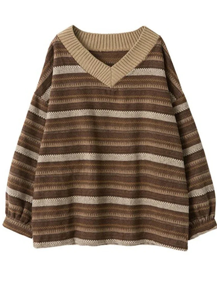 Amaris Vintage Striped Oversize Pullover