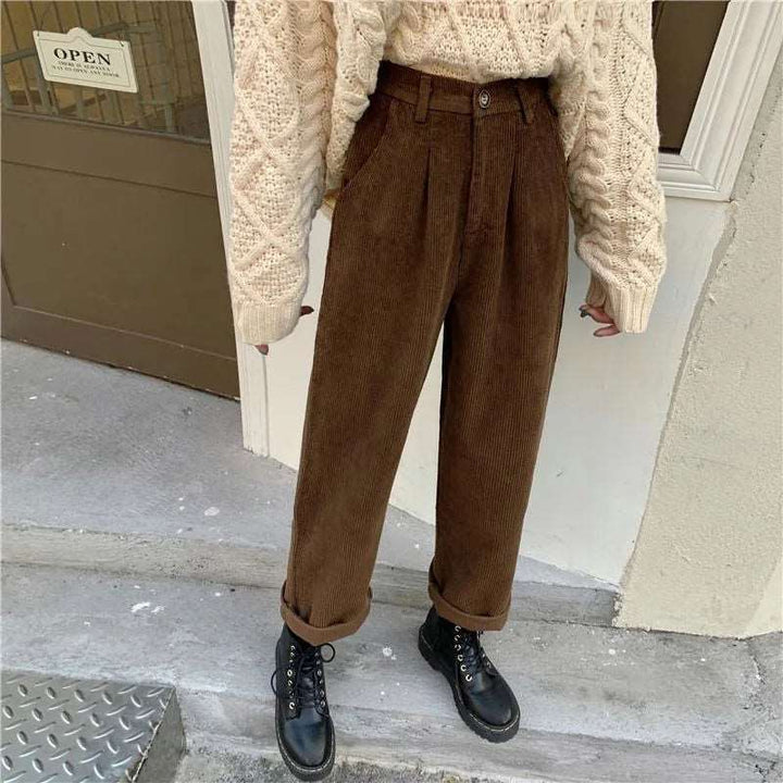 mood - high wasted Retro Corduroy pants