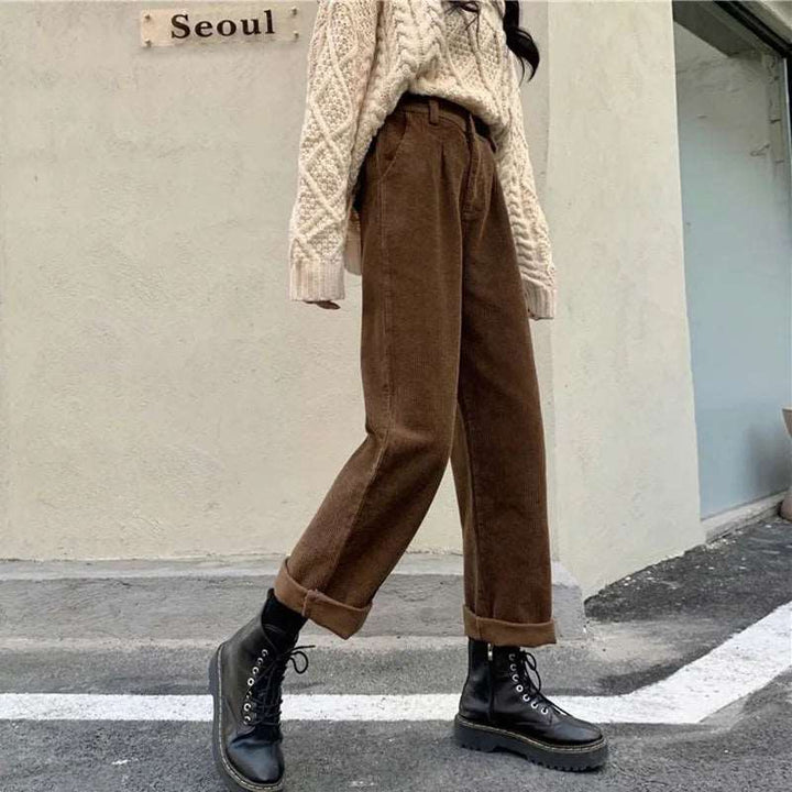 mood - high wasted Retro Corduroy pants