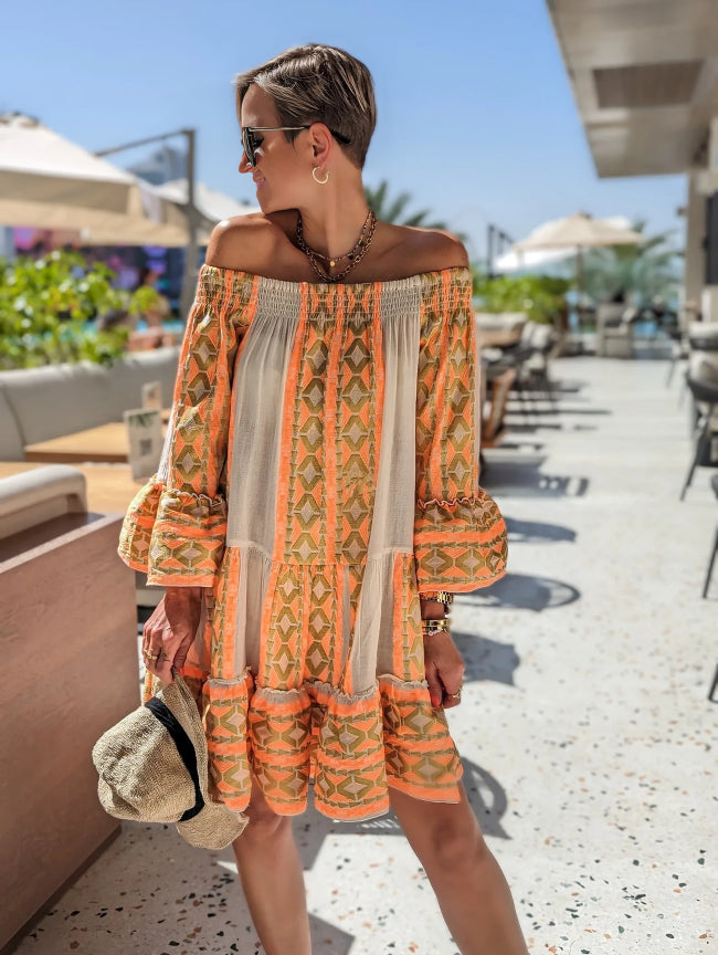 Mae Figure-Flattering Ethnic Mini Dress