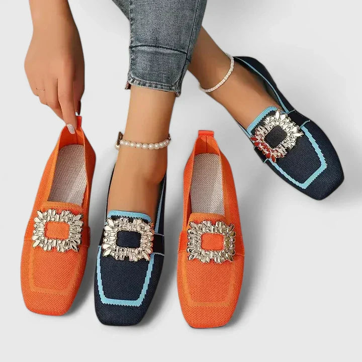 Celira | Elegant Slip-On Flats with Embellishment