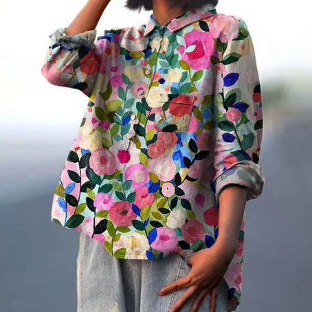 Floria | Floral Button-Up Blouse
