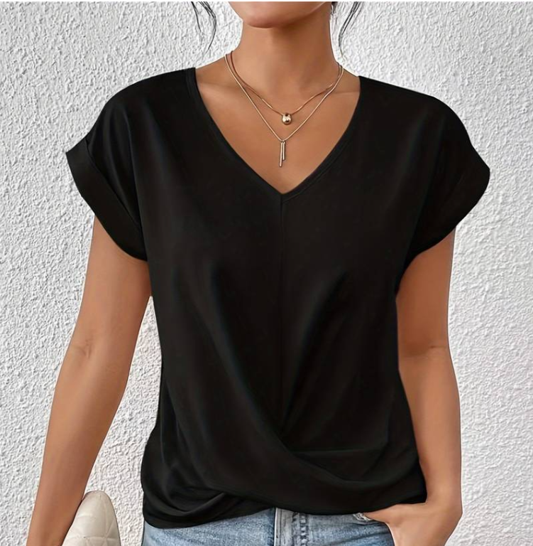 Luna | Tummy tucking V-neck top