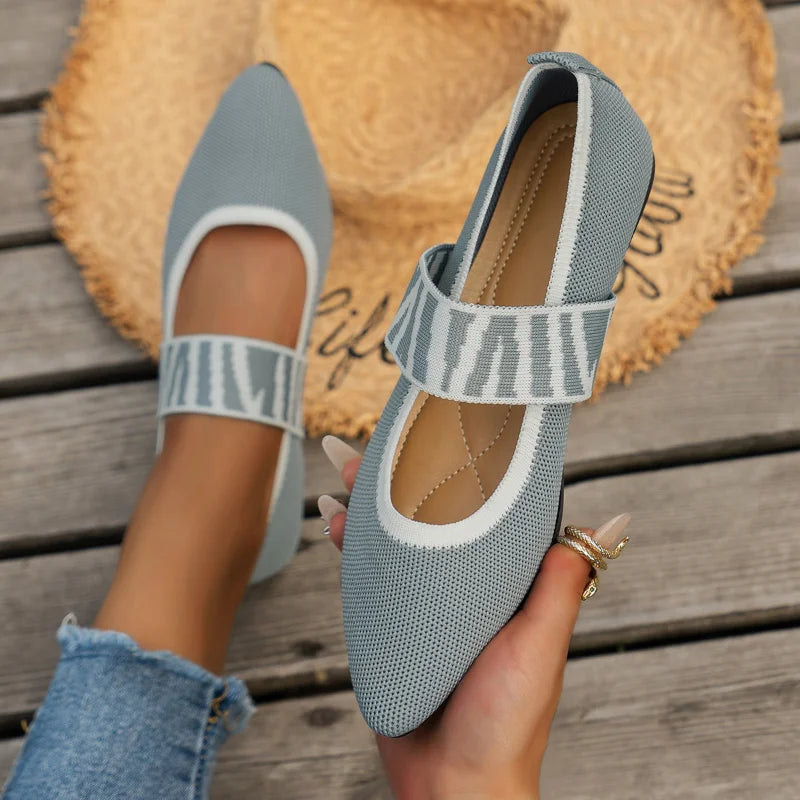 Amara | Check Strap Pointed Toe Flats