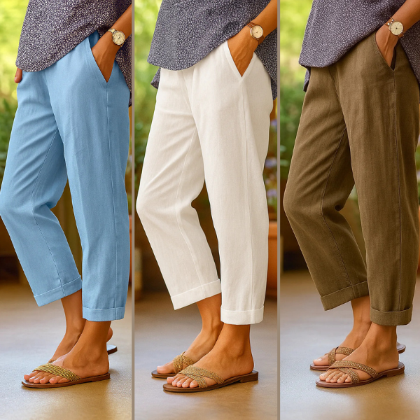 Kirsten - Breezy Faux - Linen Pants