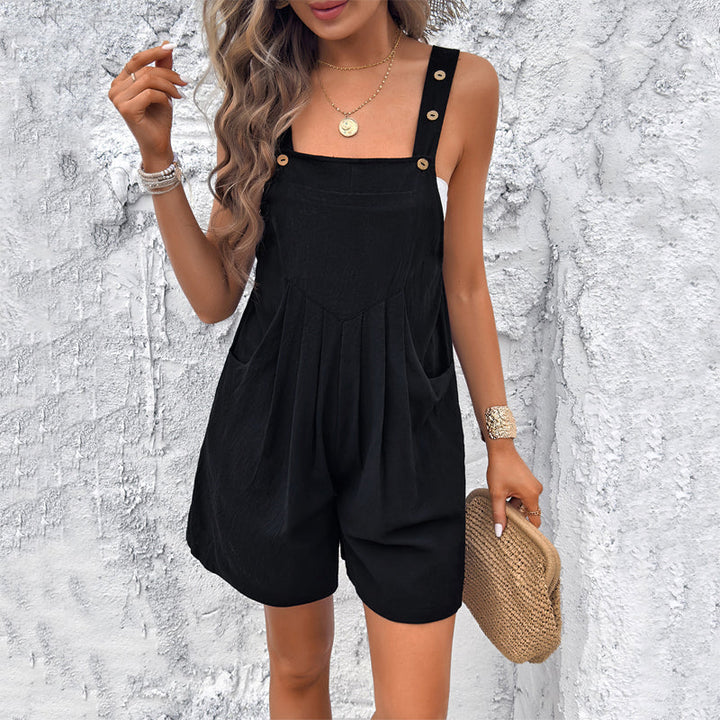 Liana | Button-Strap Summer Romper
