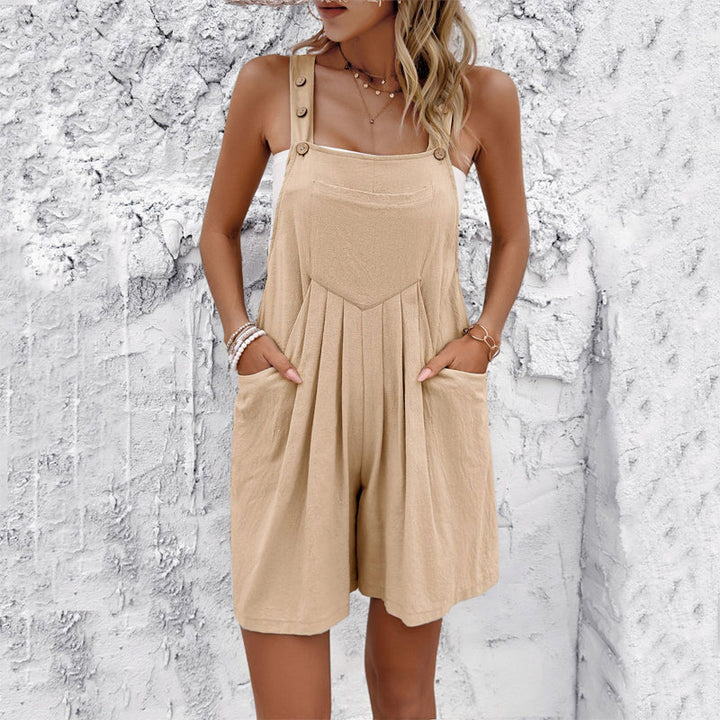 Liana | Button-Strap Summer Romper