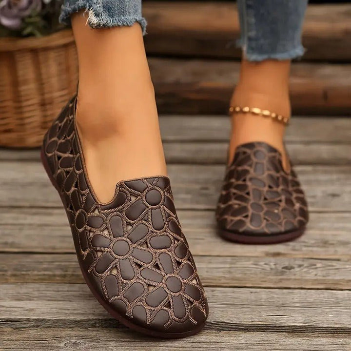 Adelina | Elegant Floral Women’s Loafers - Shoes - MOOD Melbourne