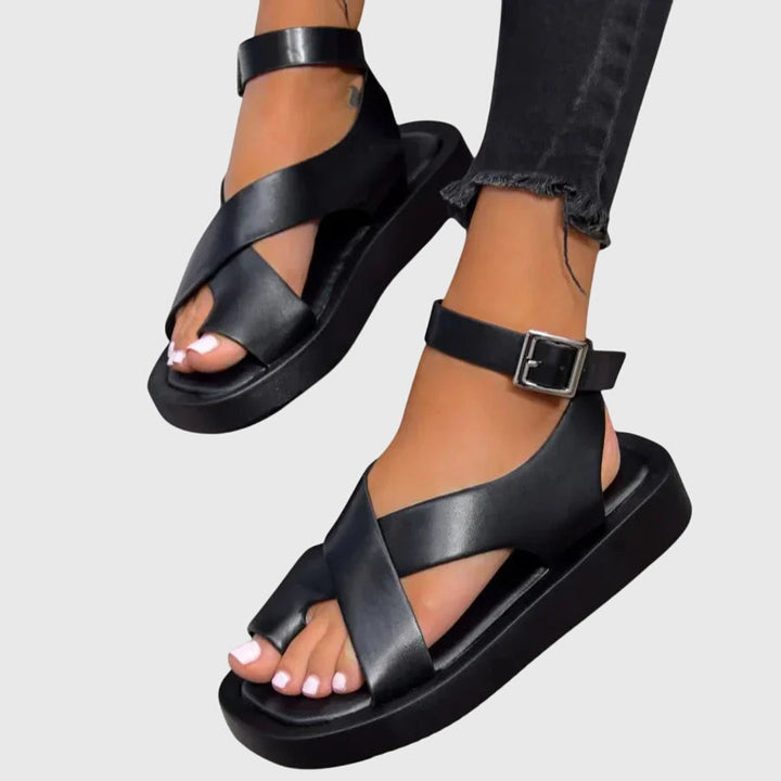 Riviera | Cross-Strap Platform Sandals