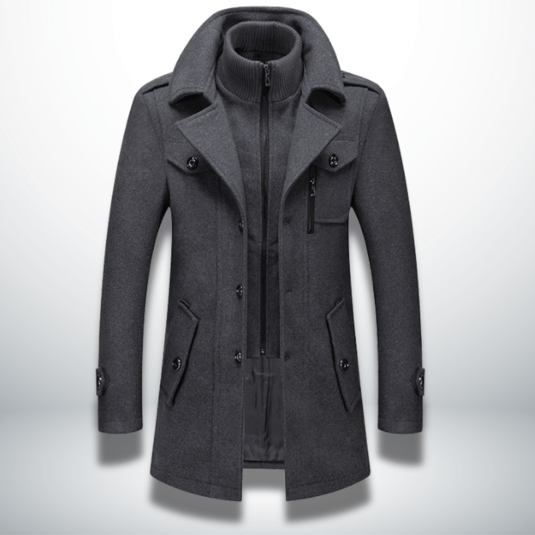 Alaric | Refined Double - Layer Men's Coat - Jackets - MOOD Melbourne