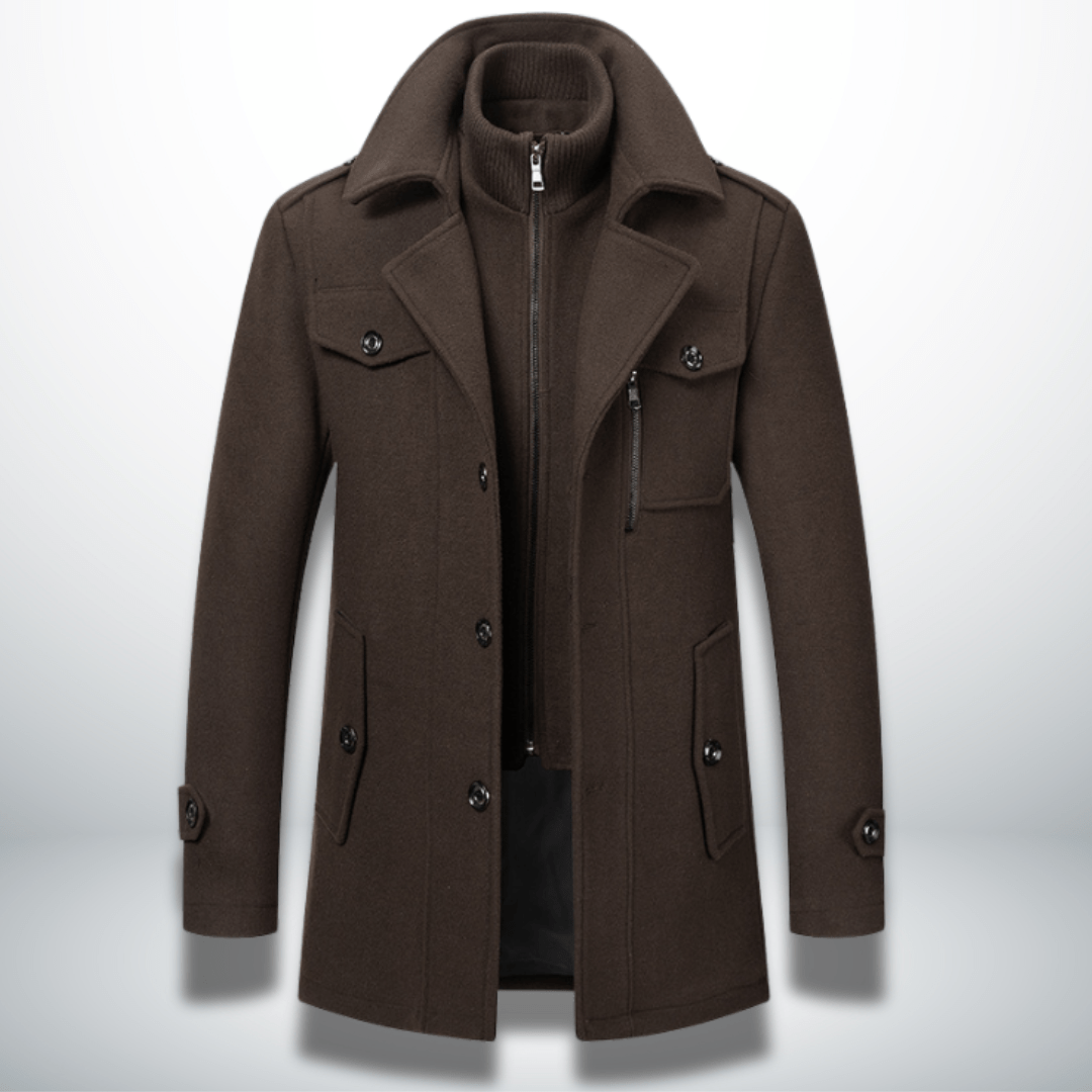Alaric | Refined Double - Layer Men's Coat - Jackets - MOOD Melbourne