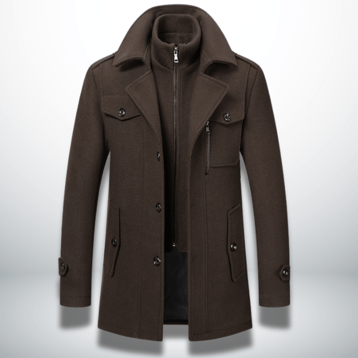 Alaric | Refined Double - Layer Men's Coat - Jackets - MOOD Melbourne