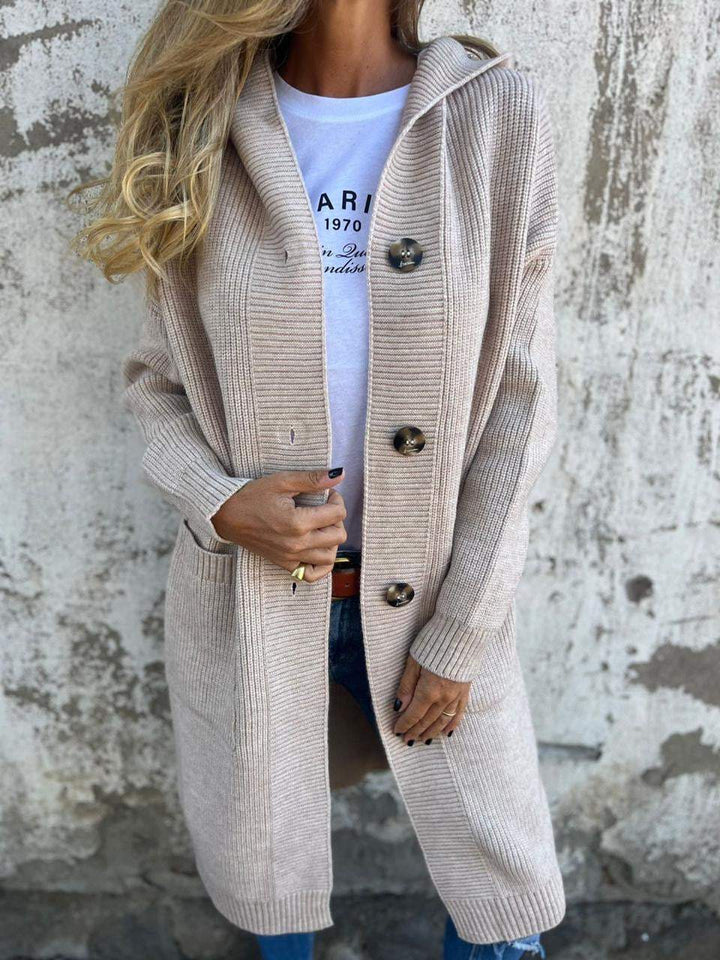 Alessia | Elegant Cozy Long Knit Cardigan - Jackets - MOOD Melbourne