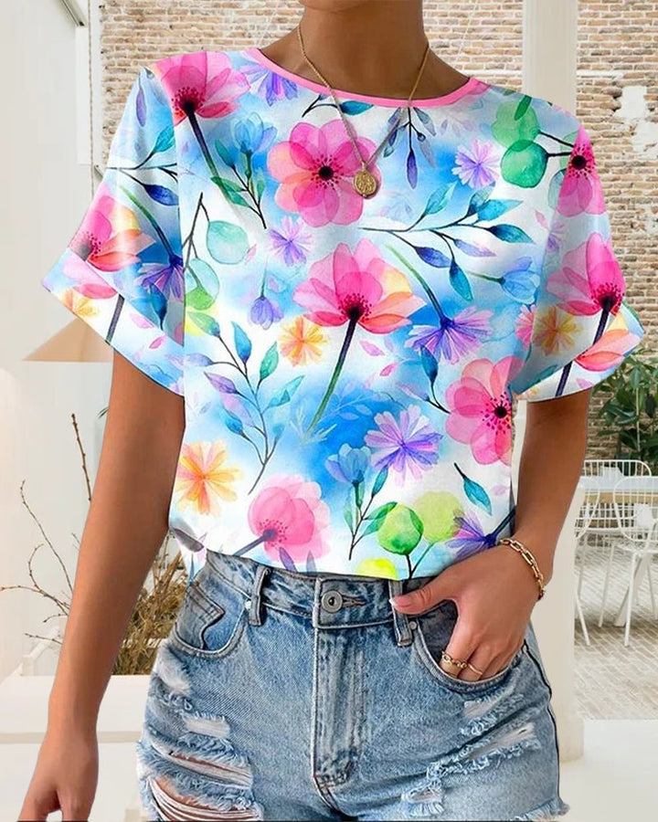 Aliar | Floral Crew Neck Blouse - Blouses & Shirts - AUS - 0020 - MOOD Melbourne