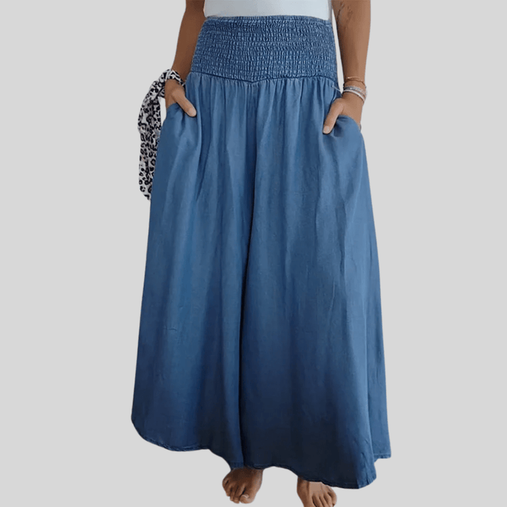 Amelia | High - Waisted Long Skirt with Waistband - Skirt - MOOD Melbourne