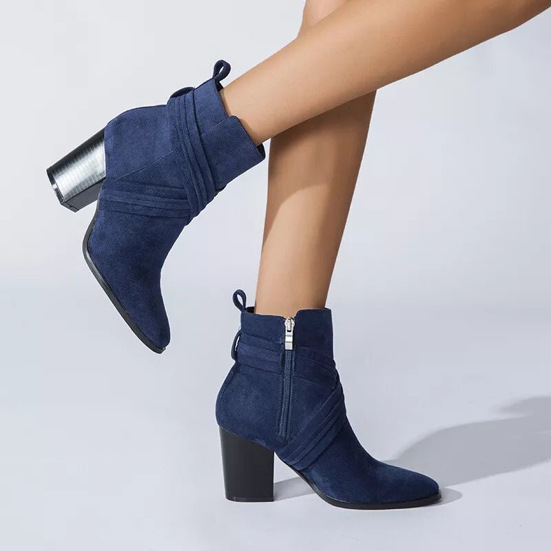Anika | Criss - Cross Zip Ankle Boots - Boots - MOOD Melbourne
