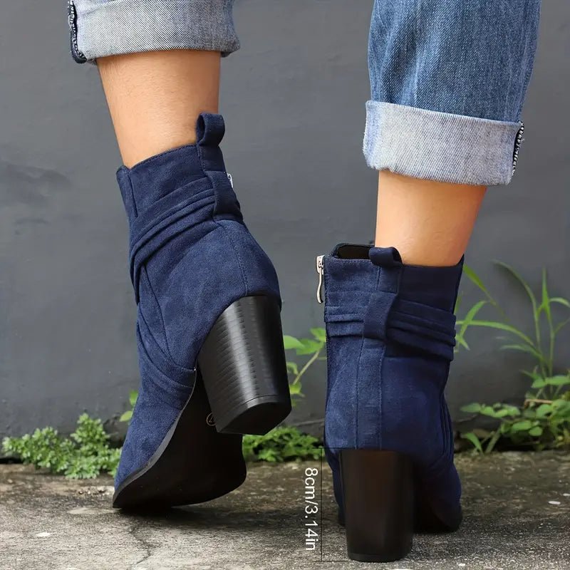 Anika | Criss - Cross Zip Ankle Boots - Boots - MOOD Melbourne
