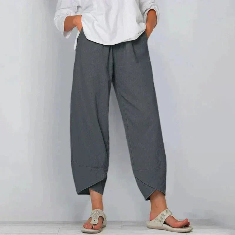 Aveline | Tapered Hem Relaxed Fit Pants - Pants - MOOD Melbourne