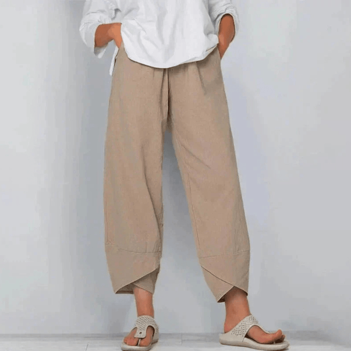 Aveline | Tapered Hem Relaxed Fit Pants - Pants - MOOD Melbourne