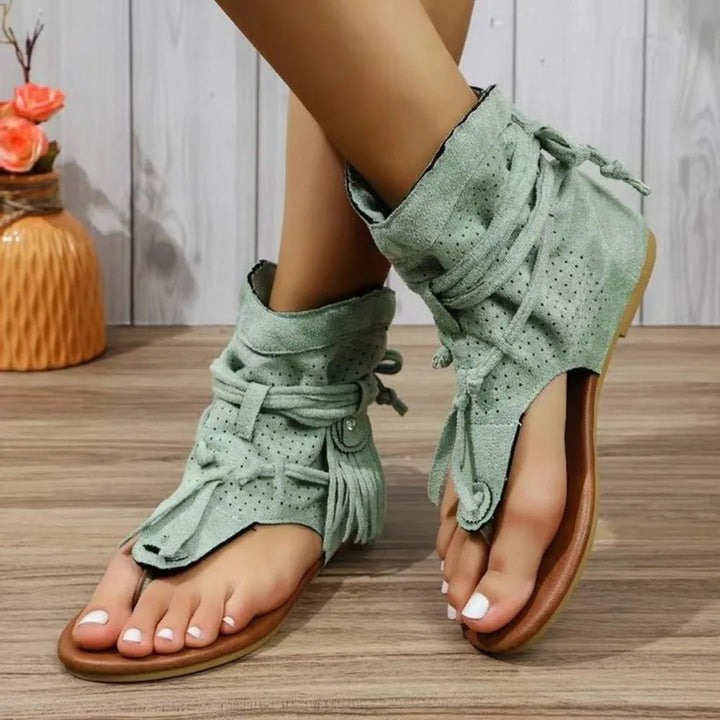 Bellie - Fringe Accent Sandals - AUS - 0163 - MOOD Melbourne