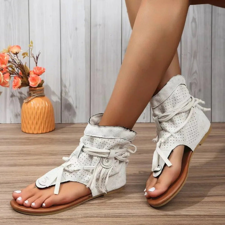 Bellie - Fringe Accent Sandals - AUS - 0163 - MOOD Melbourne