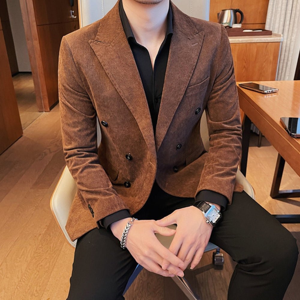 Bennett | Classic Double - Breasted Corduroy Jacket - Jackets - MOOD Melbourne